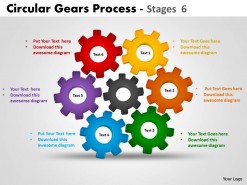 PowerPoint Template Growth Circular Gears Process Ppt Slides