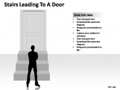 Stairs Leading To A Door PowerPoint Presentation Slides