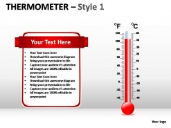 Thermometer Style 1 PowerPoint Presentation Slides