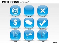 Web Icons Style 5 PowerPoint Presentation Slides