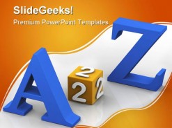 A To Z Education PowerPoint Backgrounds And Templates 1210