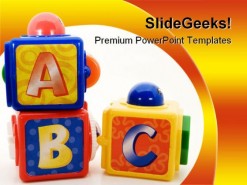 Abc Blocks Education PowerPoint Backgrounds And Templates 1210