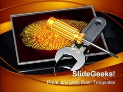 Adjusting Personal Information Computers PowerPoint Backgrounds And Templates 1210