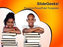 African Children Education PowerPoint Template 1010