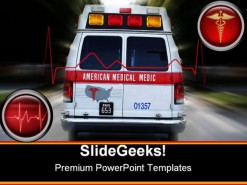 Ambulance Medical PowerPoint Template 0610