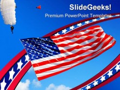 America Flag Holidays PowerPoint Template 1010