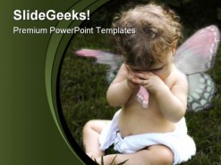 Angel Baby PowerPoint Template 0810