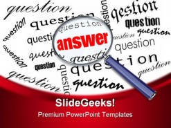 Answer Business PowerPoint Template 0810