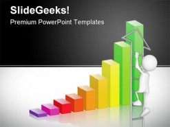 Bar Graph Ladder Business PowerPoint Background And Template 1210