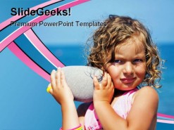 Beach Girl Holidays PowerPoint Template 0910