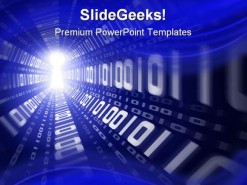 Binary Internet Security PowerPoint Template 1110