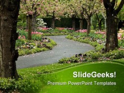Blossom Path Nature PowerPoint Template 1010
