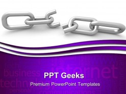 Broken Link Internet PowerPoint Templates And PowerPoint Backgrounds 0411