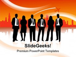 Business People Abstract PowerPoint Template 1110