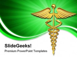 Caduceus Symbol Medical PowerPoint Background And Template 1210