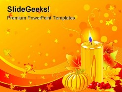 Candle Abstract Religion PowerPoint Template 0610