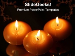 Candles Light Festival PowerPoint Template 0810