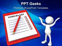 Checklist Business PowerPoint Templates And PowerPoint Backgrounds 0411