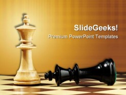 Chess Game Leadership PowerPoint Template 0910