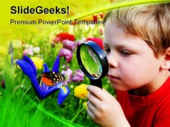 Child Observing Nature PowerPoint Template 1110
