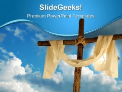Christ Religion PowerPoint Template 0610
