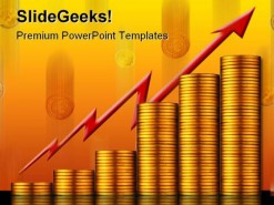Coin And Arrow Business PowerPoint Template 1110