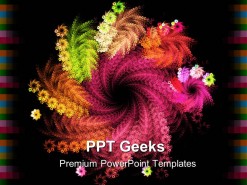 Colorful Twirl Rays Beauty PowerPoint Templates And PowerPoint Backgrounds 0411