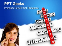 Communication Crossword Metaphor PowerPoint Templates And PowerPoint Backgrounds 0411