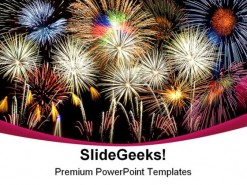 Composite Fireworks Abstract PowerPoint Template 1010