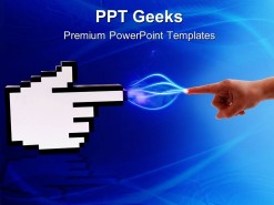 Computer Cursor And Hand People PowerPoint Templates And PowerPoint Backgrounds 0411