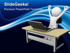 Computer Office Work Success PowerPoint Backgrounds And Templates 1210
