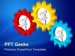 Connected Gears Business PowerPoint Templates And PowerPoint Backgrounds 0411
