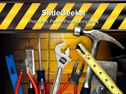 Construction Tools Industrial PowerPoint Template 0510