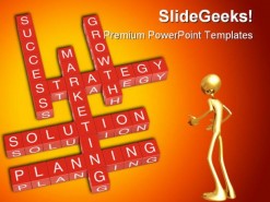 Crossword Marketing Business PowerPoint Background And Template 1210