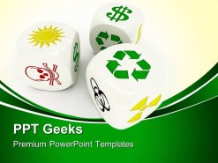 Dices Recycle Shapes PowerPoint Templates And PowerPoint Backgrounds 0411