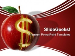 Dollar Apple Finance PowerPoint Backgrounds And Templates 1210
