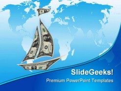 Dollar Ship Money PowerPoint Template 1110