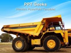 Dump Truck Travel PowerPoint Templates And PowerPoint Backgrounds 0411