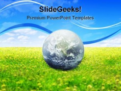 Earth And Nature Globe PowerPoint Template 1110