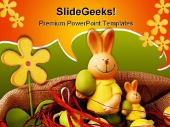 Easter Eggs Food PowerPoint Template 0810