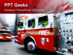 Emergency Fire Trucks Transportation PowerPoint Templates And PowerPoint Backgrounds 0411