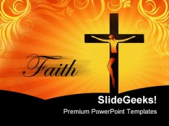 Faith Christ Religion PowerPoint Template 0610