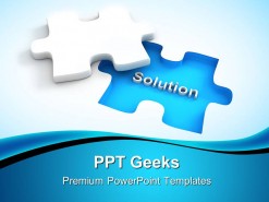 Find Solution Puzzle Business PowerPoint Templates And PowerPoint Backgrounds 0411