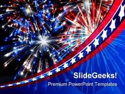 Fireworks America Festival PowerPoint Template 1010