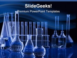 Flasks Science PowerPoint Template 0610