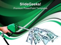 Gas Prices Hurting Finance PowerPoint Template 0610