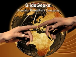 Global Connection People PowerPoint Template 1110