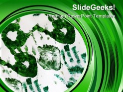 Go Green Recycle Nature PowerPoint Template 0610