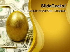 Golden Egg Money PowerPoint Template 0610