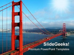 Golden Gate Bridge Transportation PowerPoint Background And Template 1210